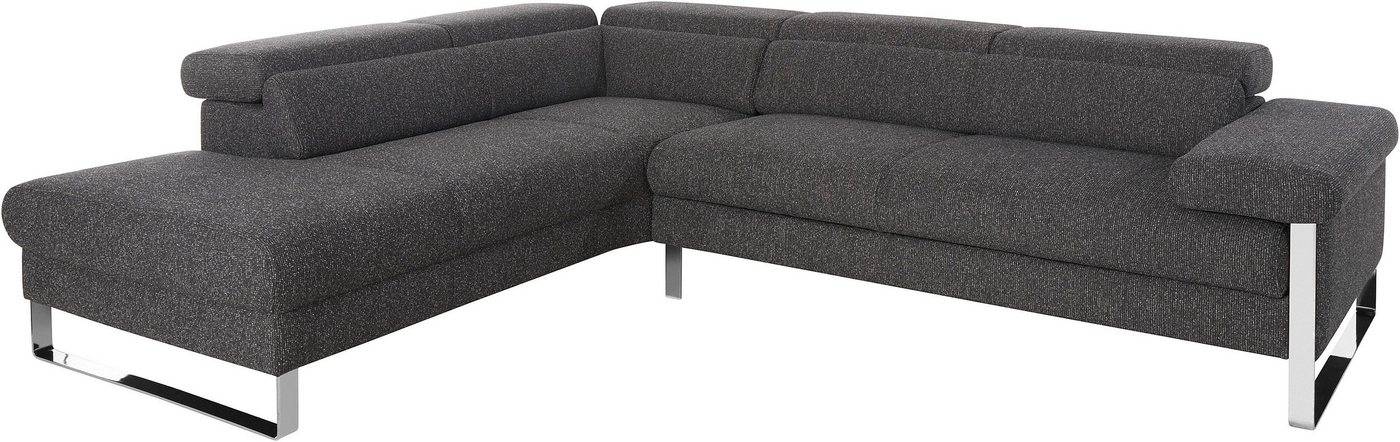 W.SCHILLIG Ecksofa finn, German Design Award 2016, Fußgestell Chrom glänzend, Breite 281 cm von W.SCHILLIG