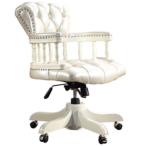 Bürostuhl Boss Chair Chefsessel mit hoher Rückenlehne Game Chair Liegender Bürostuhl aus Leder mit dicken Kissen und ergonomischer Lordosenstütze mit vollständig gepolsterten Armlehnen Größe: 706095 von WADRBSW