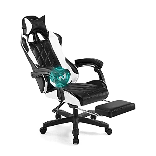 WADRBSW Chairniture Executive-Drehstuhl mit mittlerer Rückenlehne, ergonomischer Bürostuhl mit Einstellung des Rückenwinkels und hochklappbaren Armlehnen, dreiteilige Rückenlehne, Game Chair, von WADRBSW