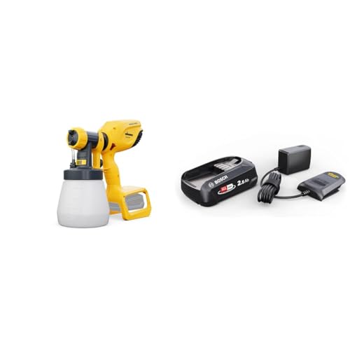 Bundle aus WAGNER Akku-Farbsprühsystem Wood&Metal Sprayer W250 18 V + WAGNER Starter-Kit 18V: Bosch 18V Lithium-Ionen Akku 2,5 Ah und Ladegerät - Power for All Alliance Bundle aus WAGNER Akku-Farbsprühsystem Wood&Metal Sprayer W250 18 V + WAGNER Starter-Kit 18V: Bosch 18V Lithium-Ionen Akku 2,5 Ah und Ladegerät - Power for All Alliance von WAGNER