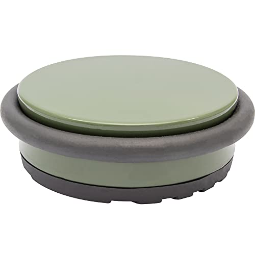 WAGNER Bodentürstopper BIG DISK COLOR GREEN - Durchmesser Ø 100 x 30 mm, Industriestahl beschichtet, thermoplastischer Gummi, grün, 750 g - 15516901 von WAGNER