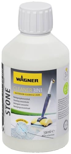 WAGNER Stone Cleaner 3 in 1, 500 ml 2448775, Konzentrat für die regelmäßige Reinigung von Steinoberflächen im Außenbereich, weiß von WAGNER