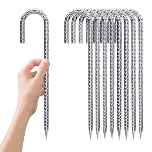 Erdanker-Bodenanker-30cm, Zeltheringe Verzinkt J-förmige Heringe ErdnäGel Stabil Bodenanker Trampolin Zelt Metall Haken für Camping Die Sicherung Von Zaun Zelten Gartenarbeit Usw 12pcs Erdanker-Bodenanker-30cm, Zeltheringe Verzinkt J-förmige Heringe ErdnäGel Stabil Bodenanker Trampolin Zelt Metall Haken für Camping Die Sicherung Von Zaun Zelten Gartenarbeit Usw 12pcs von WAIMDIKUL