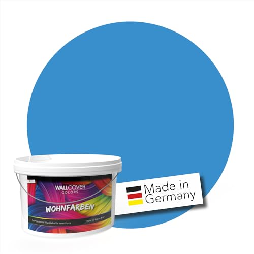 WALLCOVER Colors Wandfarbe Blau 5 L für Innen Innenfarbe Marine 2D Matt | Profi Innenwandfarbe in Premium Qualität | weitere Größen und Farbtöne erhältlich von WALLCOVER