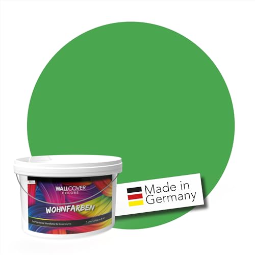 WALLCOVER Colors Greenscreen Farbe Chroma Key Wandfarbe Grün 1 L MATT Matte Green Screen Farbe für Professionelle Streamer Fotostudio TV Studio Hintergrund Fotohintergrund von WALLCOVER