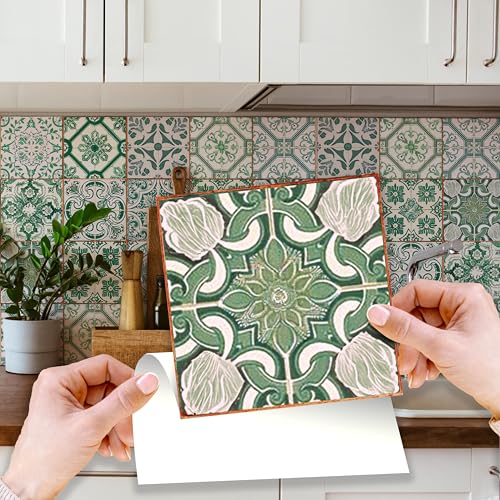 WALPLUS 24 PCS Fliesensticker Küche 15x15cm Klebefolie Fliesenoptik Wasserbeständig Fliesenaufkleber Badezimmer Abnehmbare Klebefliesen Küche Grün Selbstklebende Wandfliesen WALPLUS 24 PCS Fliesensticker Küche 15x15cm Klebefolie Fliesenoptik Wasserbeständig Fliesenaufkleber Badezimmer Abnehmbare Klebefliesen Küche Grün Selbstklebende Wandfliesen von WALPLUS
