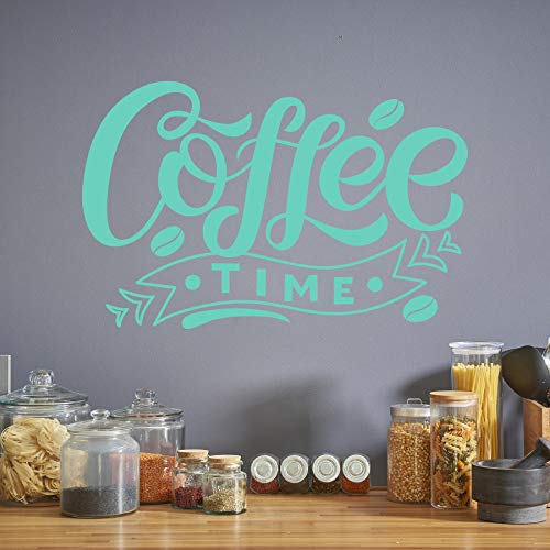 COFFEE TIME - Wandtattoo Sticker Aufkleber Kaffeezeit Kaffee Zeit (Mint, 30 x 19 cm) von WANDKIND