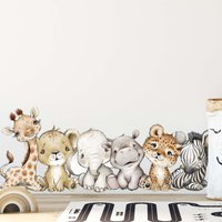 Wandtattoo Kinderzimmer V351 Baby Giraffe Löwe Elefant Nilpferd Leopard Zebra Wandaufkleber Sticker Aufkleber Babyzimmer von WANDKIND