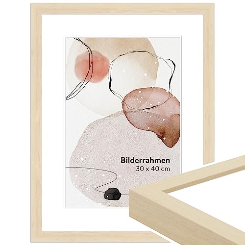 WANDStyle Bilderrahmen KLASSISCH 50x50 I Farbe: Natur I Holzbilderrahmen I Bilderrahmen Modern I Made in Germany I H960 von WANDStyle