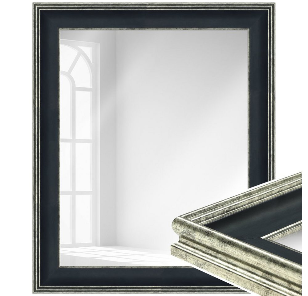 WANDStyle Wandspiegel H235, Schwarz, aus Kunststoff im Stil Klassisch von WANDStyle