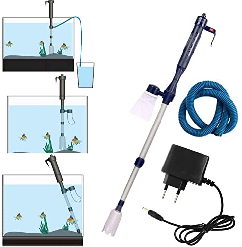 WANGCL Automatisches elektrisches Akku-Aquarium-Kies-Reiniger-Kit Filter-Vakuum-Siphon-betriebenes Frischsand-Waschsystem mit angepasstem Frischsand-Waschgerät mit Adapter von WANGCL