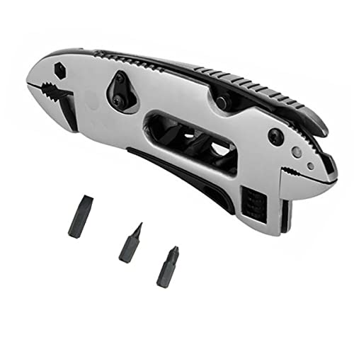 WANGCL Multitool-Schraubenschlüssel mit 7 Werkzeugen, tragbar, faltbar, multifunktional, verstellbar, Mehrzweck-Edelstahl-Werkzeug von WANGCL