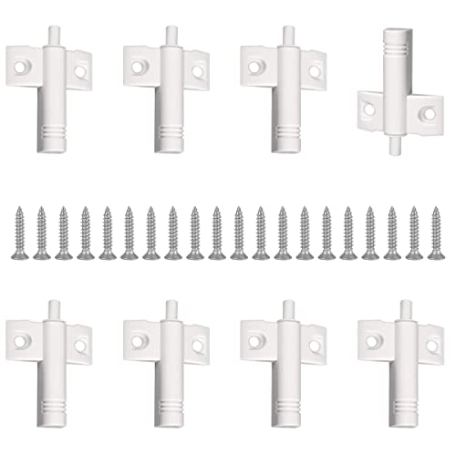 WANGCL Scharnierpuffer mit sanftem Schließmechanismus, für Küchenschränke, Türen, Schubladen, sanftes Schließen, Dämpfer mit Schrauben, Weiß, 10 Stück von WANGCL