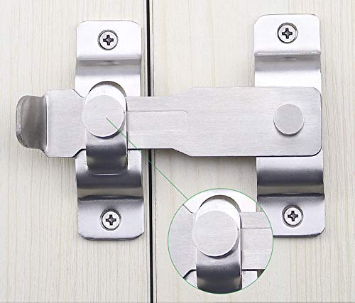 Große Hasp Heavy Duty Flip Latch Tor Verriegelungen Bar Latch Sicherheit Schiebetür Lock Room, mit fester Schraube, Edelstahl gebürstet von WANLIAN