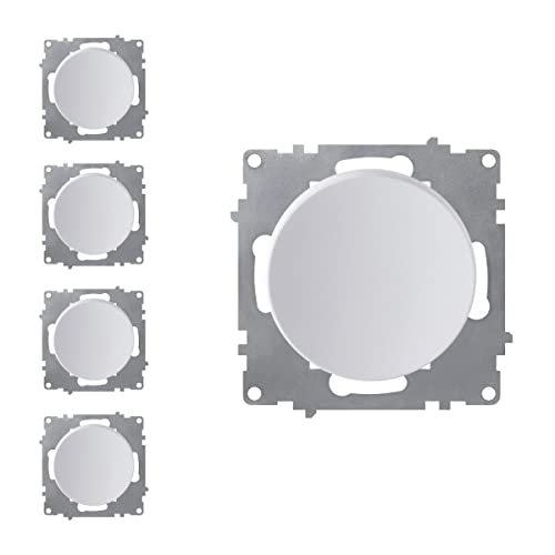 OneKeyElectro Set: 5x Ein-Aus-Lichtschalter Set, Lichtschalter Unterputz, matt-Antifingerprint, Schutzart IP20, 230V/16A, ohne Rahmen - weiß von WARMON