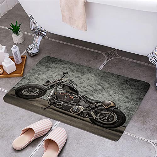 Fußabtreter Motorrad Eingangstür Decke rutschfeste Bodentür Fußmatte Willkommen In Flur Bad Küche Wohnzimmer, Flur, Innenhof Für Vordertür Hauptdekoration Geschenk 40X60Cm von WAXB