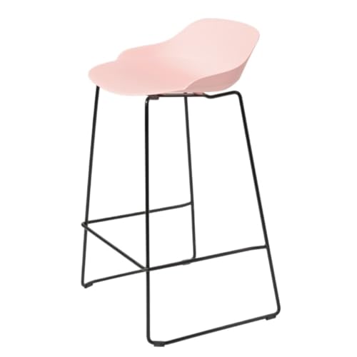 Barhocker Moderne, Einfache Barstühle Aus Kunststoff, Leichte Luxus-Hochhocker For Den Haushalt, Barstühle For Den Außenbereich, Barstühle For Den Gewerblichen Gebrauch Bar Stool ( Color : Pink , Size von WCQSYY