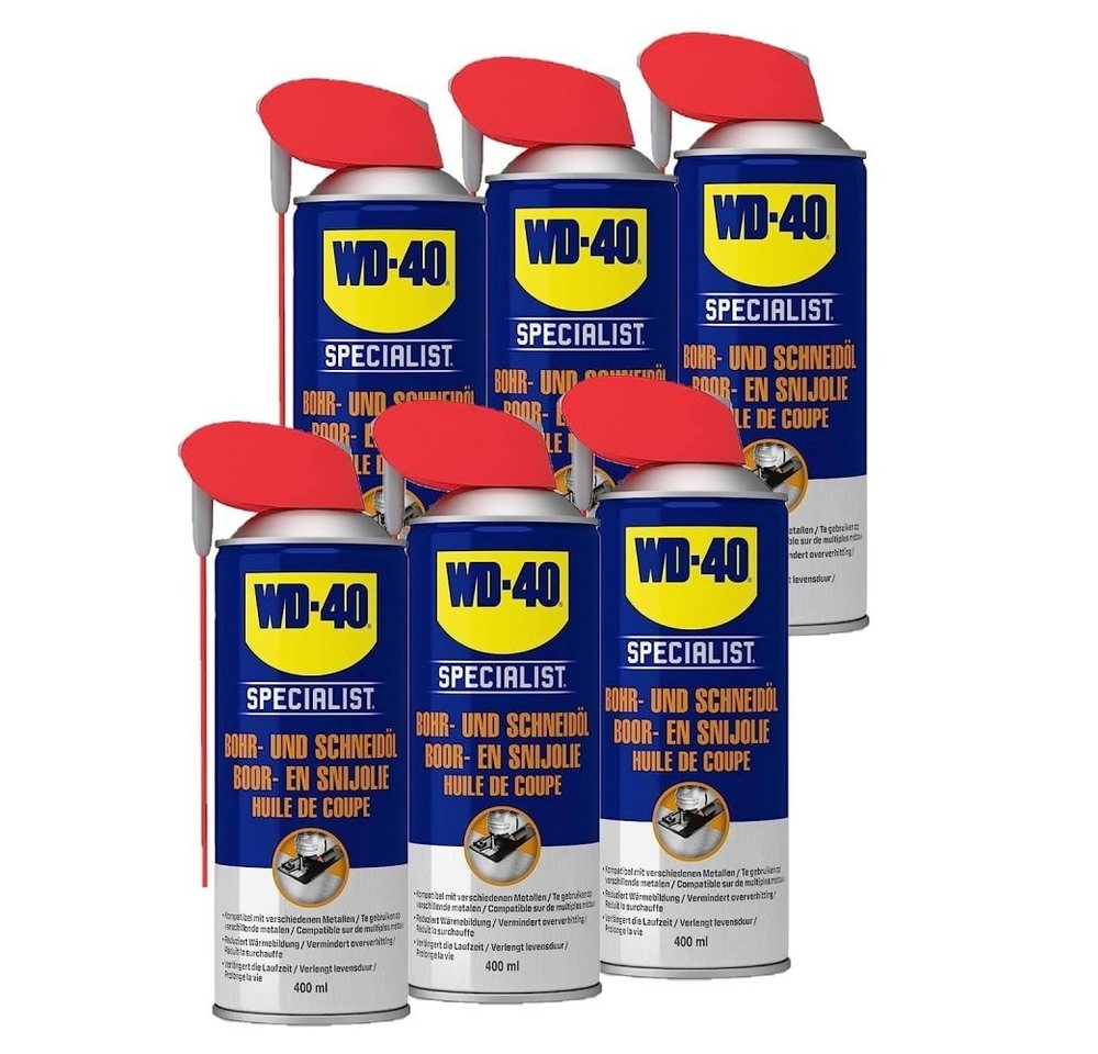 WD-40 Schmierfett SPECIALIST BOHR- & SCHNEIDÖL 6x400 ml, 2400 ml, (6-St) von WD-40