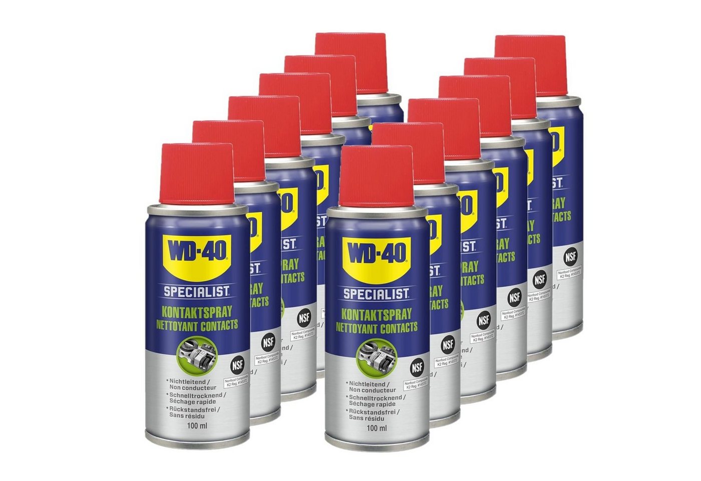 WD-40 Schmierfett SPECIALIST Kontaktspray 12x100ml, 1200 ml, (12-St) von WD-40