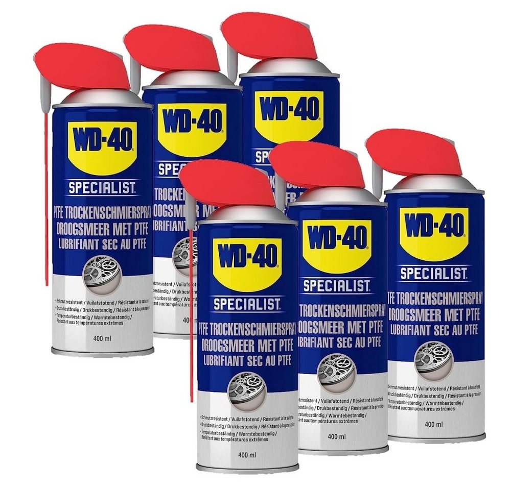 WD-40 Schmierfett SPECIALIST PTFE TROCKENSCHMIERSPRAY 6x400ml, 2400 ml, (6-St) von WD-40