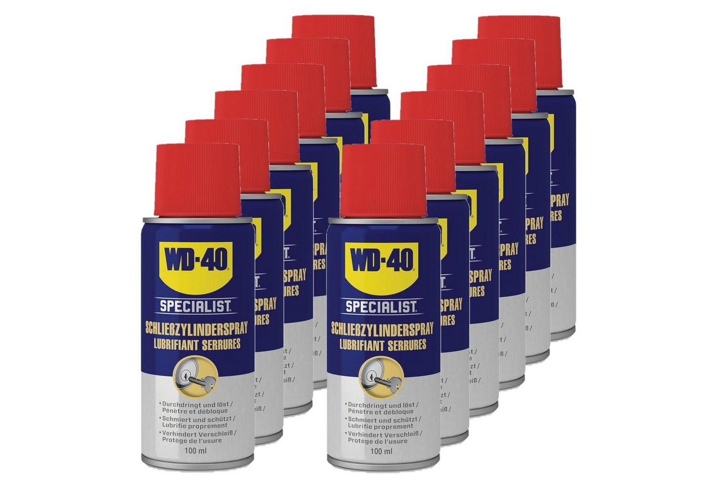 WD-40 Schmierfett Schließzylinderspray 12x100ml, 1200 ml, (12-St) von WD-40