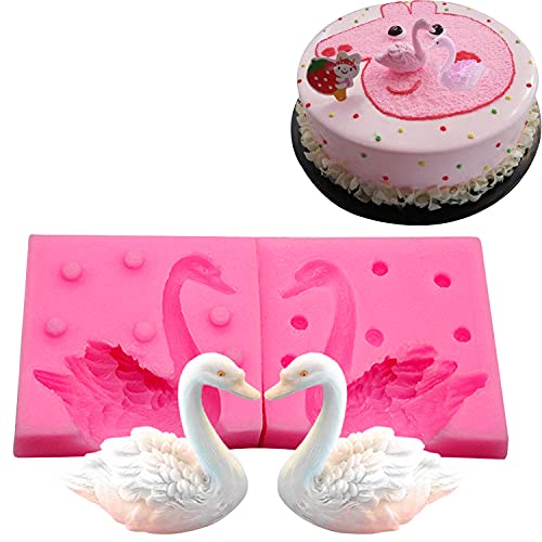 WonDerfulC 3D Schwan Fondant Silikonform Vogel Kuchen Dekoration Silikonformen DIY Backen Schokoladenform Harz Ton Kerzenformen von WDC