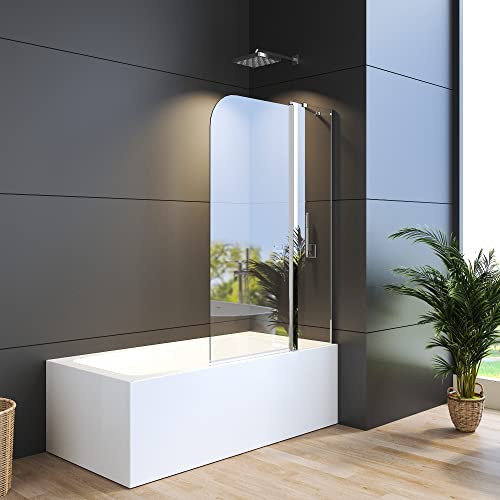 WDWRITTI Duschwand für Badewanne 90 x 140 cm Faltbar mit festem Segment, Duschwand aus 6mm ESG Glas mit Nano Beschichtung, Easy-Clean Glas Duschtrennwand Duschabtrennung mit Stabilisator WDWRITTI Duschwand für Badewanne 90 x 140 cm Faltbar mit festem Segment, Duschwand aus 6mm ESG Glas mit Nano Beschichtung, Easy-Clean Glas Duschtrennwand Duschabtrennung mit Stabilisator von WDWRITTI