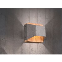 Led Holz Wandlampe arino Up and Down mit Stufen Dimmer - Silber antik 12cm von Trio Leuchten
