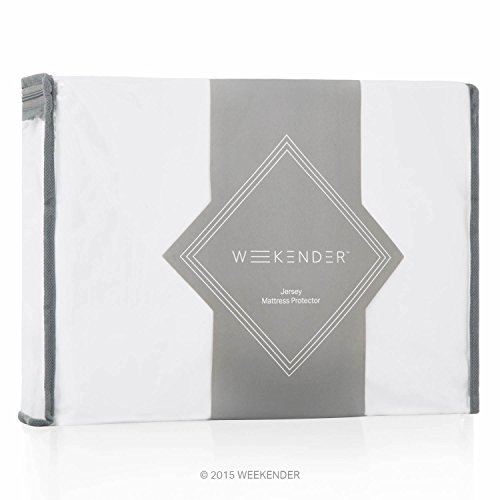 WEEKENDER Matratzenschoner aus Jersey, mit leiser wasserdichter Barriere, Weiß von WEEKENDER