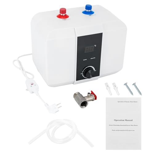 Warmwasserspeicher 6 Liter Untertisch Boiler 1500W, druckfester Wasserboiler Untertischgerät mit LED-Digitalanzeige, schnelles Aufheizen für Waschbecken, Küche und Badezimmer, weiß Warmwasserspeicher 6 Liter Untertisch Boiler 1500W, druckfester Wasserboiler Untertischgerät mit LED-Digitalanzeige, schnelles Aufheizen für Waschbecken, Küche und Badezimmer, weiß von WEIGR