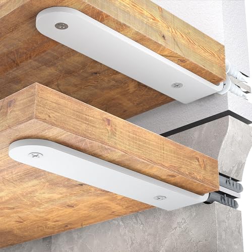WELDUN 6 Stücke Regalhalterung Regalträger 20 cm, Schwerlast Regalwinkel für die Wandmontage, Tragkraft 70 KG, Weiß WELDUN 6 Stücke Regalhalterung Regalträger 20 cm, Schwerlast Regalwinkel für die Wandmontage, Tragkraft 70 KG, Weiß von WELDUN