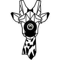 Wandleuchte Giraffe, mdf , schwarz, 35x12x54, Fassung e 27 Max 100 w von WELLHOME