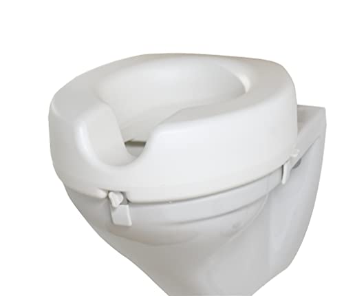 WENKO WC Sitz-Erhöhung Secura - 150 kg Tragkraft, Kunststoff, 41.5 x 17 x 44 cm, Weiß von WENKO