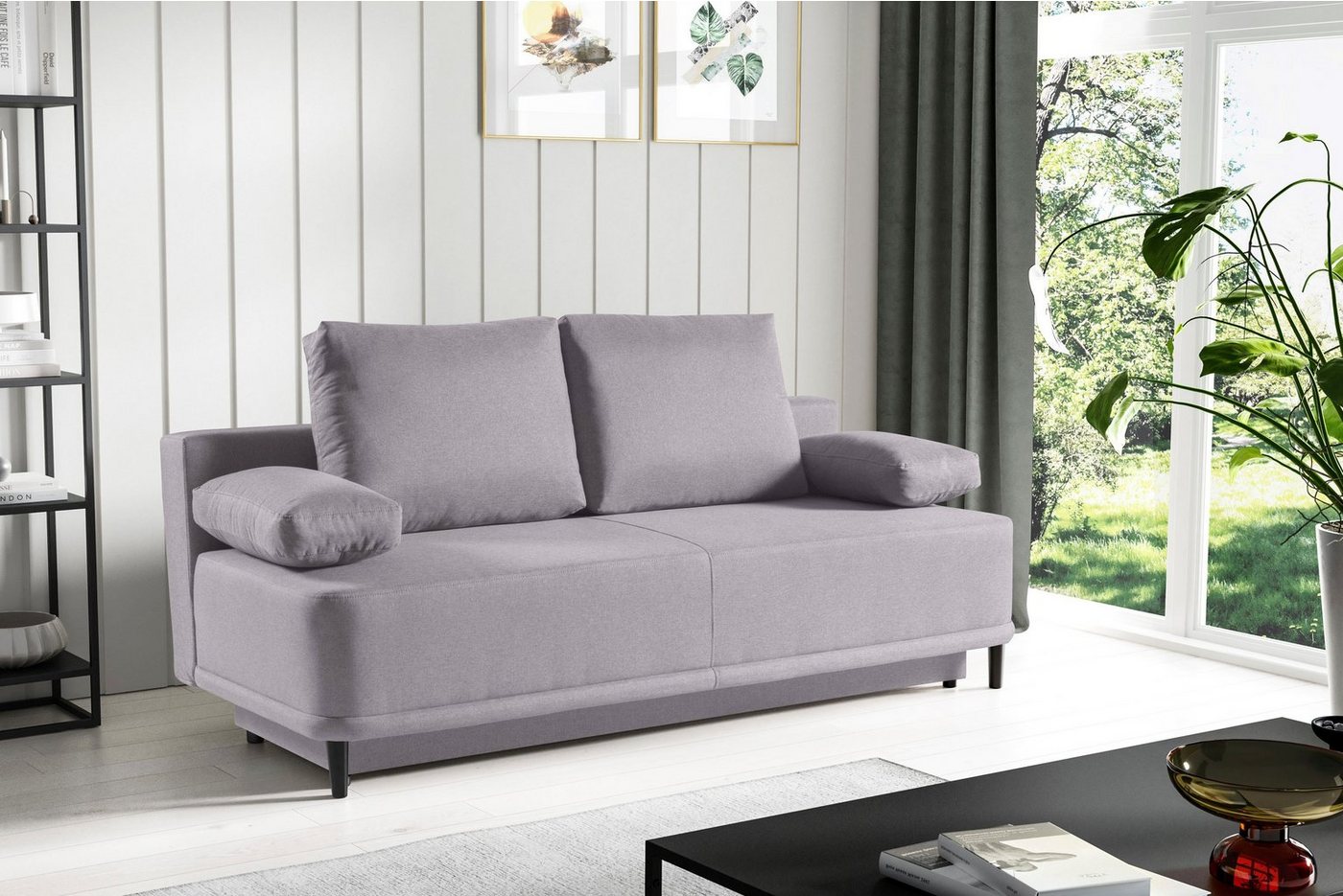 WERK2 Schlafsofa Street, 2-Sitzer Sofa und Schlafcouch mit Federkern & Bettkasten von WERK2