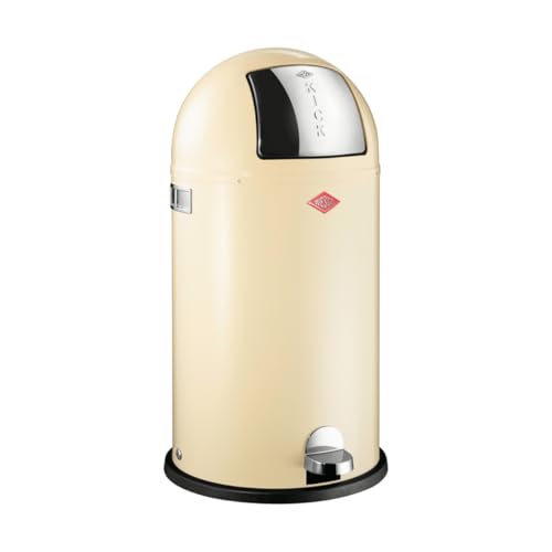WESCO Kickboy Tretabfalleimer in der Farbe mandel, pulverbeschichtetes Stahlblech, 40 Liter Volumen, klappe aus Edelstahl, verchromter Kunststoff-Fußtritt WESCO Kickboy Tretabfalleimer in der Farbe mandel, pulverbeschichtetes Stahlblech, 40 Liter Volumen, klappe aus Edelstahl, verchromter Kunststoff-Fußtritt von WESCO