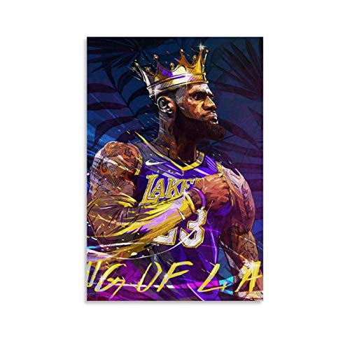 WETUO Kunstdruck auf Leinwand, Motiv: Lebron James Lakers King (60 x 90 cm) von WETUO