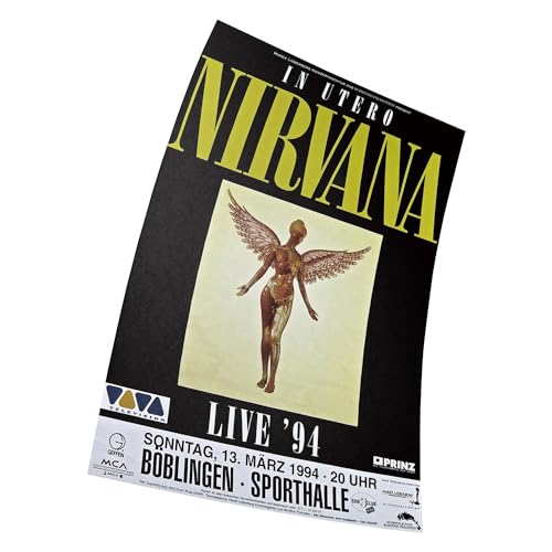 Nirvana for a Concert on the In Utero Album Tour Poster Größe 15" x 23"(38 x 58 cm) Dekorative Rahmenloses Kunst Geschenk von Fortiaboot