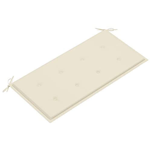 WIFESE Gartenbank-Auflage Creme 100x50x3 cm Sitzkissen Bank Bankauflage Sitzkissen Outdoor Sitzpolster Bank Sitzauflagen Gartenmöbel Universellen Design Geeignet für Gartenbänke im Freien von WIFESE