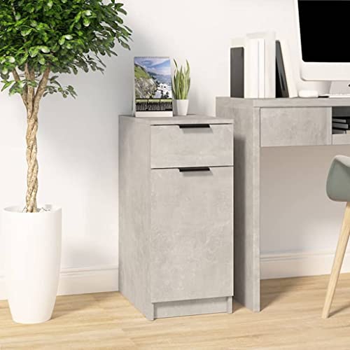 WIFESE Schreibtischschrank Betongrau 33,5x50x75 cm Holzwerkstoff Nachttisch Kleiner Schrank Schubladen Organizer Aktenschrank Büroschrank mit 1 Schublade und 1 Fächer Zeitloses Design Langlebig WIFESE Schreibtischschrank Betongrau 33,5x50x75 cm Holzwerkstoff Nachttisch Kleiner Schrank Schubladen Organizer Aktenschrank Büroschrank mit 1 Schublade und 1 Fächer Zeitloses Design Langlebig von WIFESE
