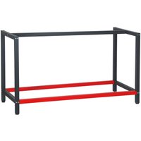 Werkbank Gestell 150x57x81 cm aus Stahl Werkbankgestell Anthrazit Rot Tischgestell Werkstatt von XPOTOOL