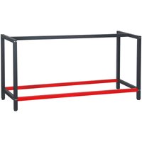 Werkbank Gestell 175x57x81 cm aus Stahl Werkbankgestell Anthrazit Rot Tischgestell Werkstatt von XPOTOOL