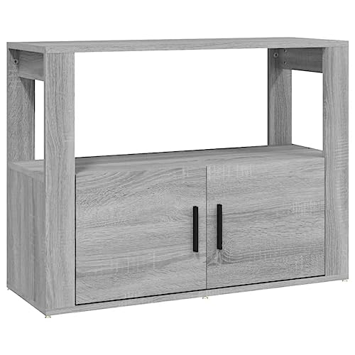 WIOXZS Sideboard Kommode Buffetschrank Küchenschrank 80x30x60 cm für Esszimmer, Wohnzimmer, Küche Grau Sonoma von WIOXZS