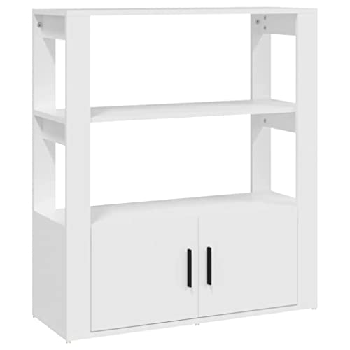 WIOXZS Sideboard Kommode Buffetschrank Küchenschrank 80x30x90 cm für Esszimmer, Wohnzimmer, Küche Weiß von WIOXZS
