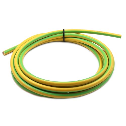 WITTKOWARE 10mm² H07V-K PVC Einzeladerleitung, Kabel feindrähtig (flexibel), Meterware, Farbe grün/gelb von WITTKOWARE