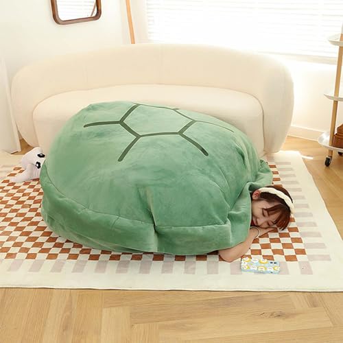 WIWIDANG Aqua Cuddles, Aqua Cuddles Turtle Pillow, Aqua Cuddles Wearable Turtle Shell Pillow, Comfort Companion Pillow for Home and Relaxing (Grün, 47.3"(120cm, 2.4kg)) von WIWIDANG