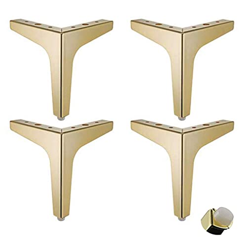 WLTFSHGP Möbelbeine Sofa Couchbeine Stuhl Tisch Auslegerbeine, 4 Stück Beine Edelstahl Tv Lowboard Füße Beistelltisch Füße/Gold/152 Mm von WLTFSHGP