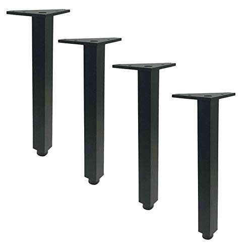 WLTFSHGP Möbelbeine Sofa Couchbeine Stuhl Tisch Auslegerbeine, 4Er-Set, Höhenverstellbares Alumi/Profil Metall, Tv-Ständerbeine, Schrauben Enthalten/Black/250Mm von WLTFSHGP