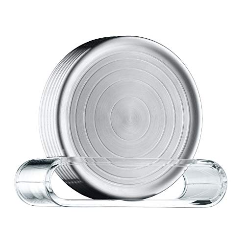 WMF Loft Bar Gläserteller-Set 6-teilig, Glasuntersetzer mit Präsenter, Untersetzer Gläser 9,5cm, Cromargan Edelstahl mattiert WMF Loft Bar Gläserteller-Set 6-teilig, Glasuntersetzer mit Präsenter, Untersetzer Gläser 9,5cm, Cromargan Edelstahl mattiert von WMF