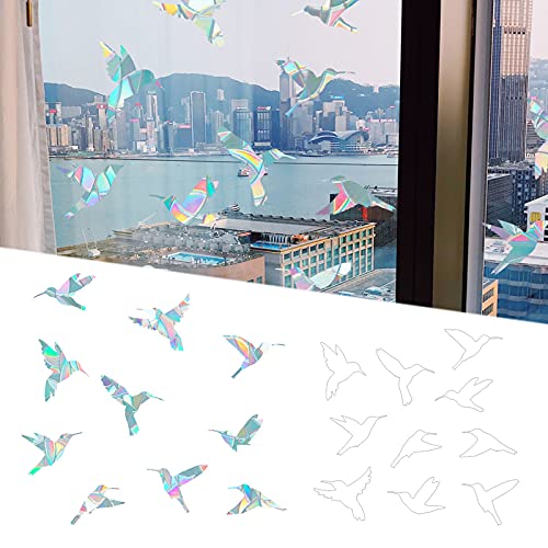 Vogel Anti Kollisions Fenster Aufkleber,Anti-Kollision Warnen Abziehbilder Vogelschlag Warnaufkleber Reflektierende Aufkleber für Transparente Glasfenster (Stil 1（20PCS）) von WMLBK