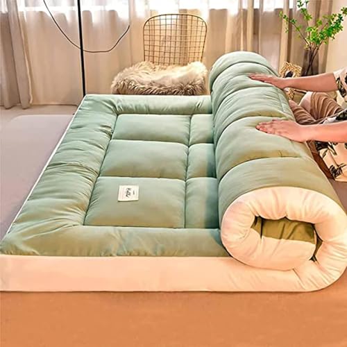 WNRLL Japanische Klappmatratze Doppel Futon Bodenmatte Weiche Tatami Gesteppte Isomatte Camping rutschfest und atmungsaktiv für Heim Schlafsaal,3,120x200cm von WNRLL